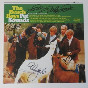Brian Wilson THE BEACH BOYS Signed Autograph "Pet Sounds" Album LP by 4 JSA BAS