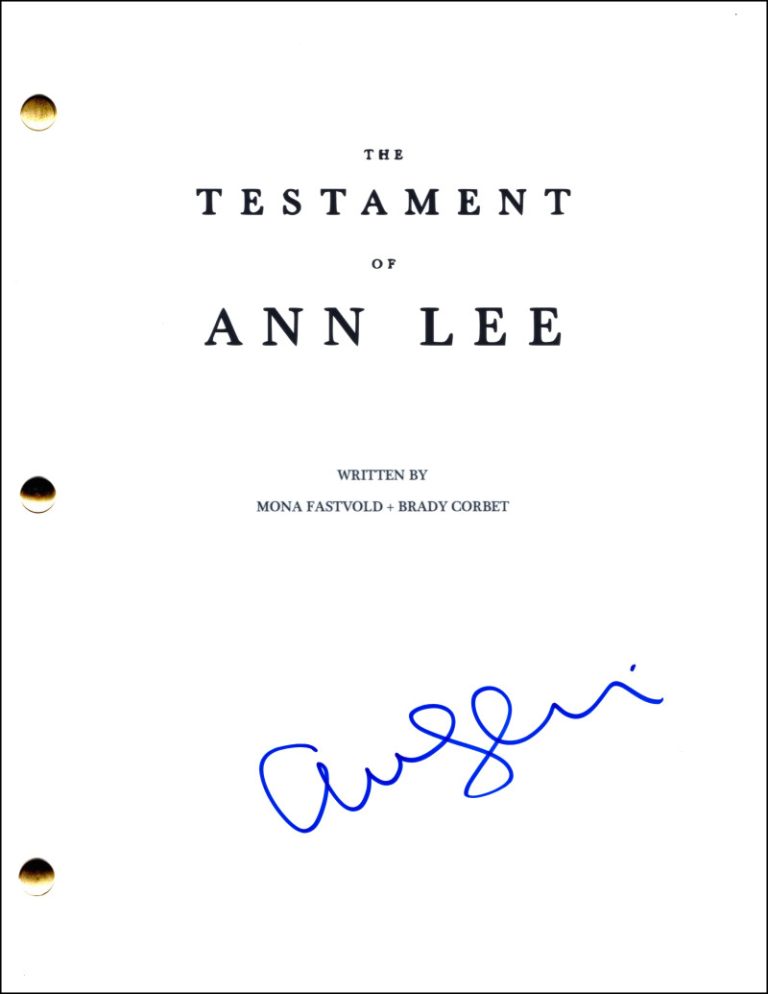 Amanda Seyfried Signed Autograph Testament of Ann Lee Movie Script Screenplay