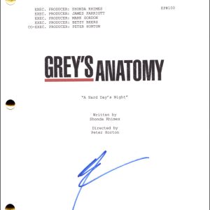 Patrick Dempsey Signed Autograph Grey's Anatomy Pilot Script Screenplay JSA COA