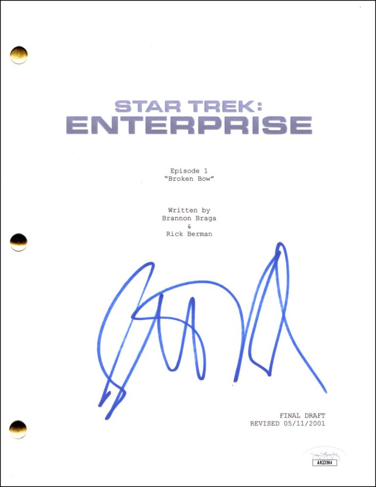 Scott Bakula Signed Autograph Star Trek Enterprise Script Screenplay w/ JSA COA