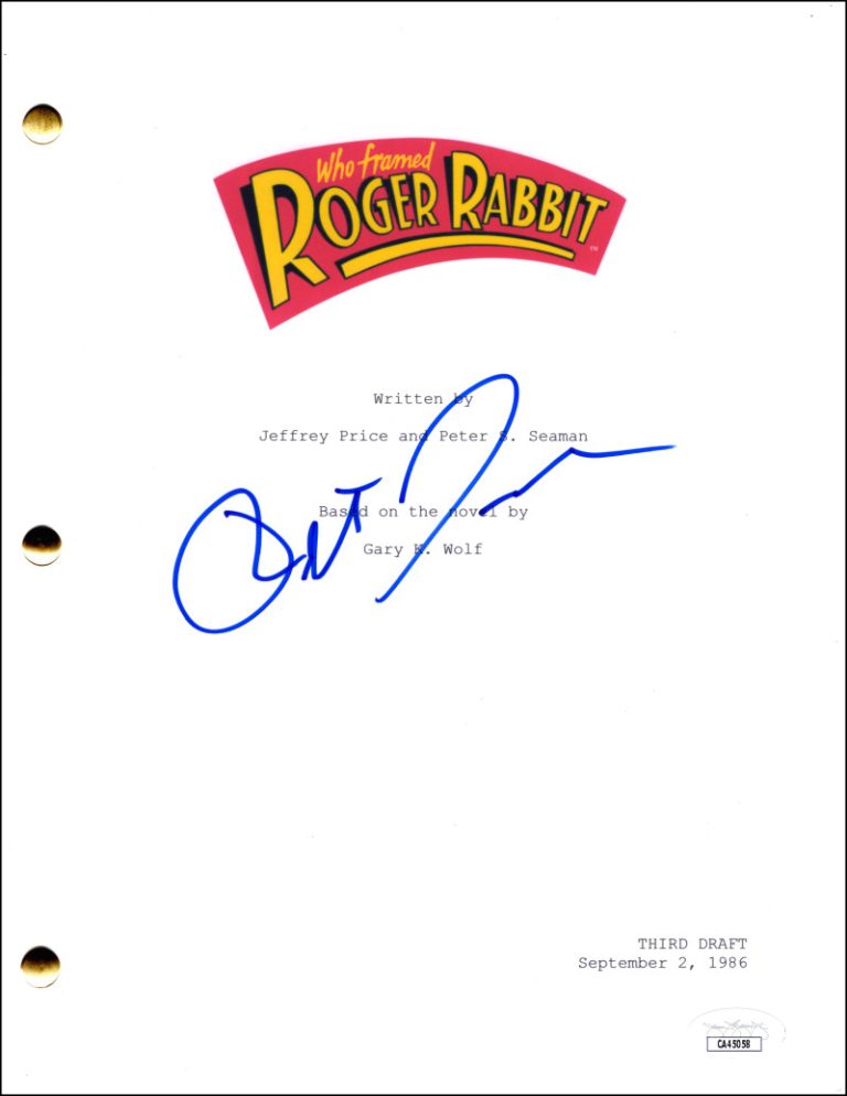Robert Zemeckis Signed Autograph Who Framed Roger Rabbit Movie Script w/ JSA COA