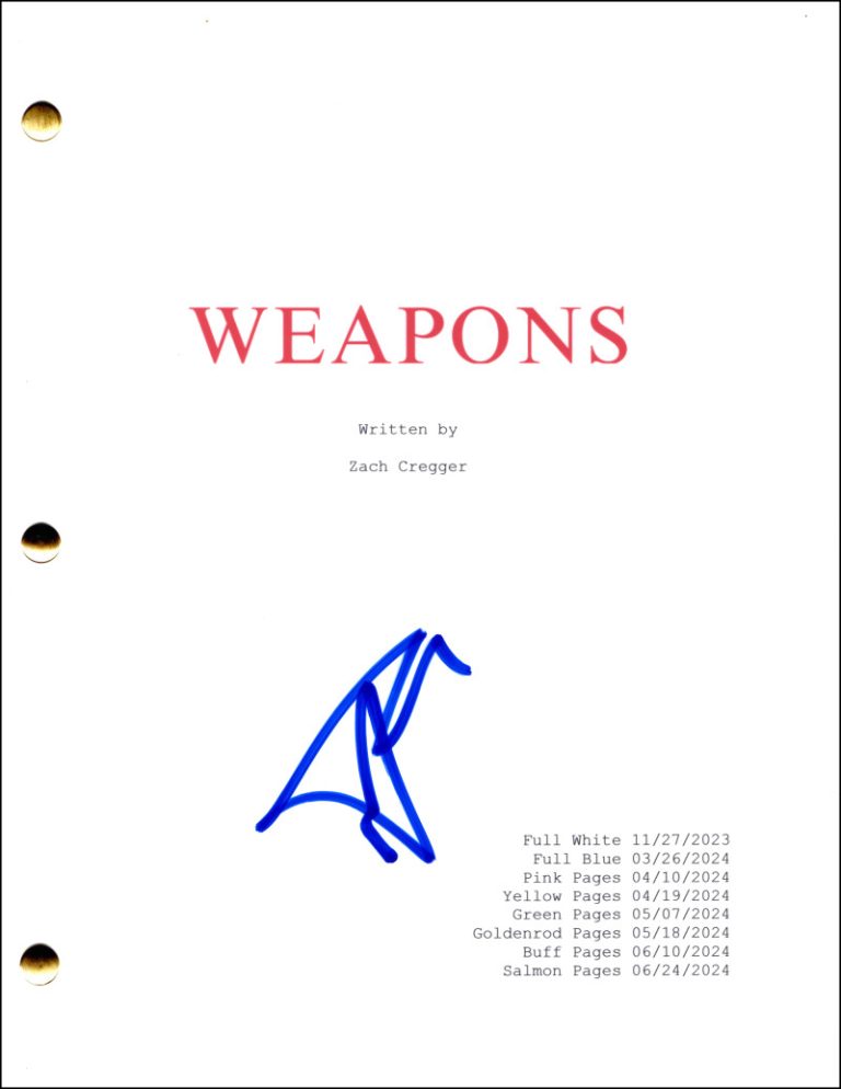 Alden Ehrenreich Signed Autograph Weapons Movie Script Screenplay - Paul Morgan