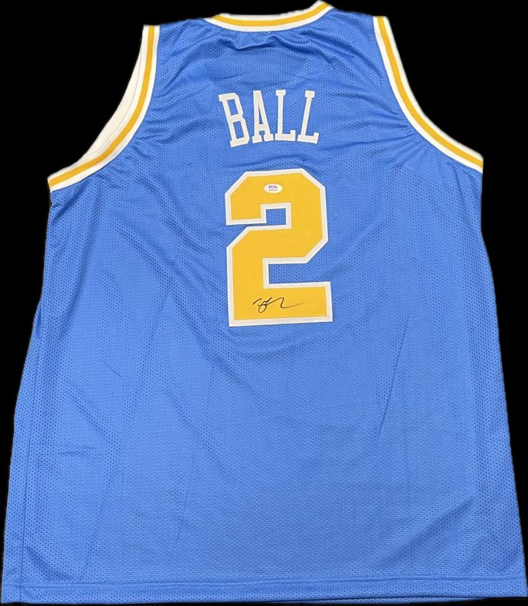 Lonzo Ball Signed UCLA Bruins Jersey PSA