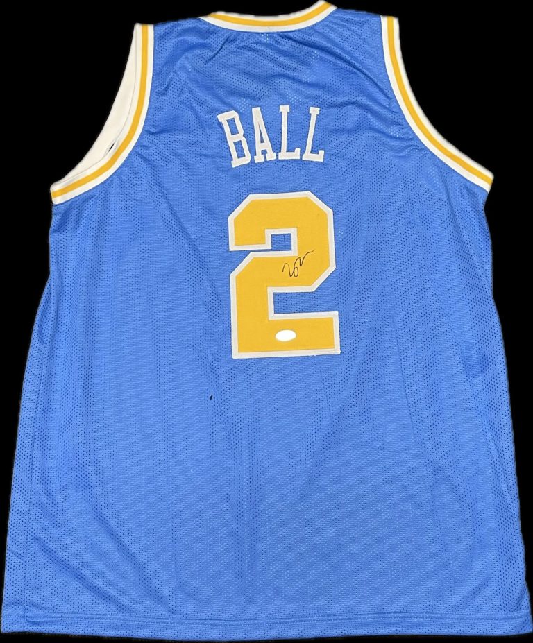 Lonzo Ball Signed UCLA Bruins Jersey PSA