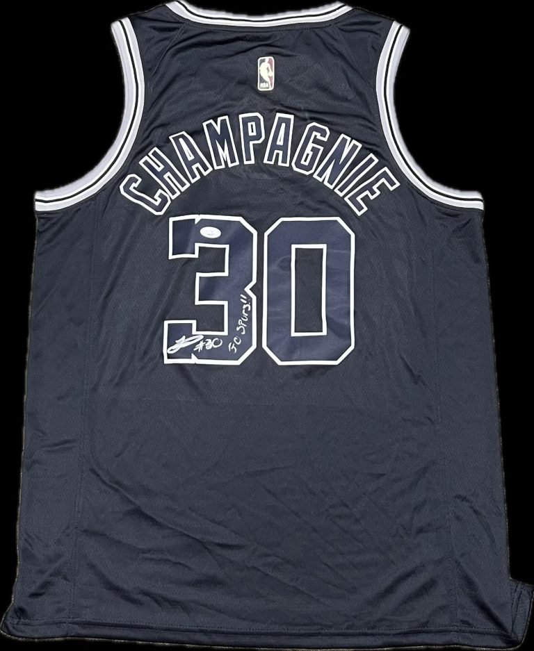 Justin Champagnie Signed San Antonio Spurs Jersey JSA
