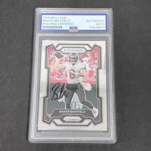 2023 Baker Mayfield Panini Prizm#276 Signed Card PSA Autographed