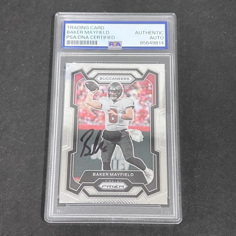 2023 Baker Mayfield Panini Prizm#276 Signed Card PSA Autographed