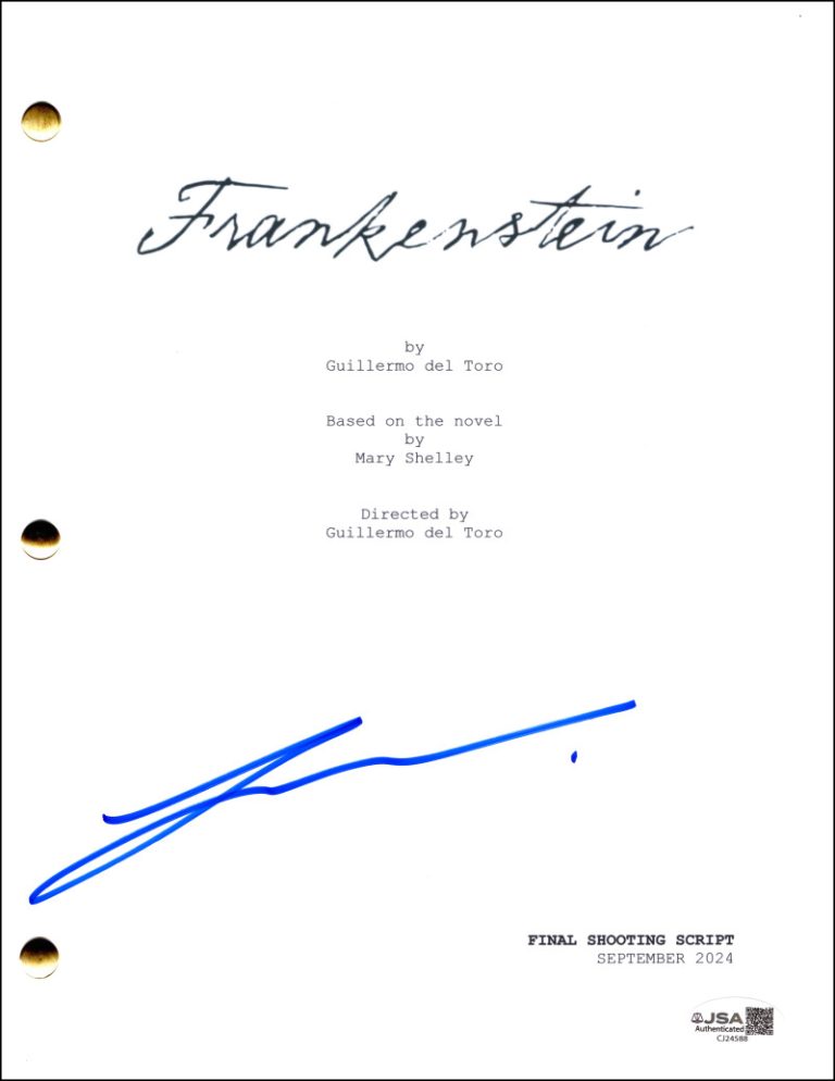Jacob Elordi Signed Autograph Frankenstein Full Movie Script Screenplay JSA COA