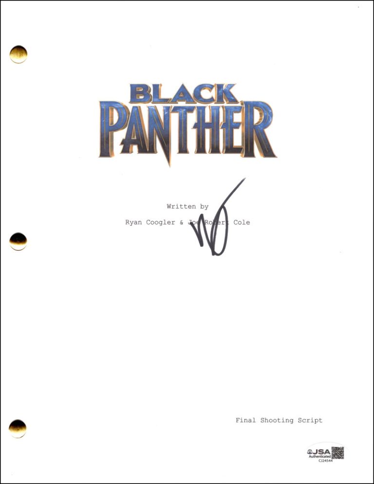 Ryan Coogler Signed Autograph Black Panther Movie Script Screenplay w/ JSA COA