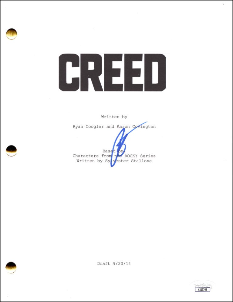 Ryan Coogler Signed Autograph Creed Full Movie Script Screenplay w/ JSA COA
