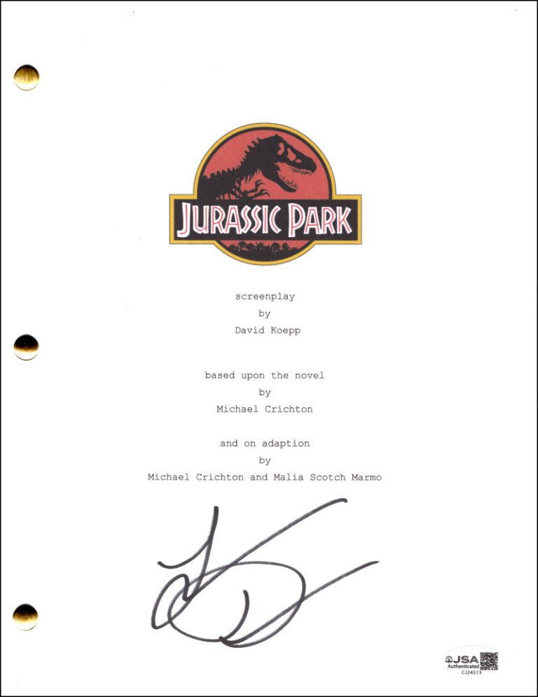 Laura Dern Signed Autograph Jurassic Park Full Movie Script Screenplay - JSA COA