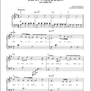 Lin-Manuel Miranda Signed Autograph Hamilton Dear Theodosia Sheet Music JSA COA