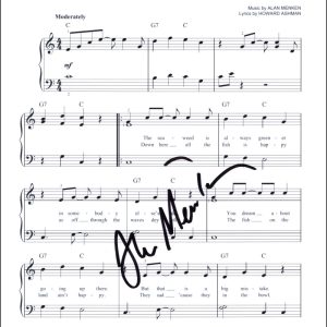 Alan Menken Signed Autograph Little Mermaid Under the Sea Sheet Music w/ JSA COA