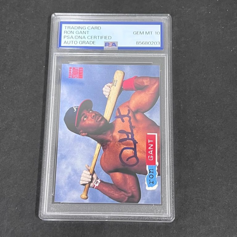 1994 Ron Gant Topps Stadium Club#123 Signed Card PSA 10 Autographed
