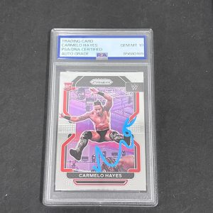 2022 Carmelo Hayes Panini Prizm#162 Signed Card PSA 10 Autographed