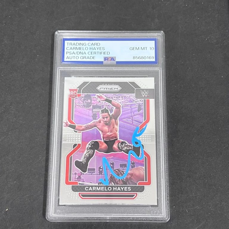 2022 Carmelo Hayes Panini Prizm#162 Signed Card PSA 10 Autographed