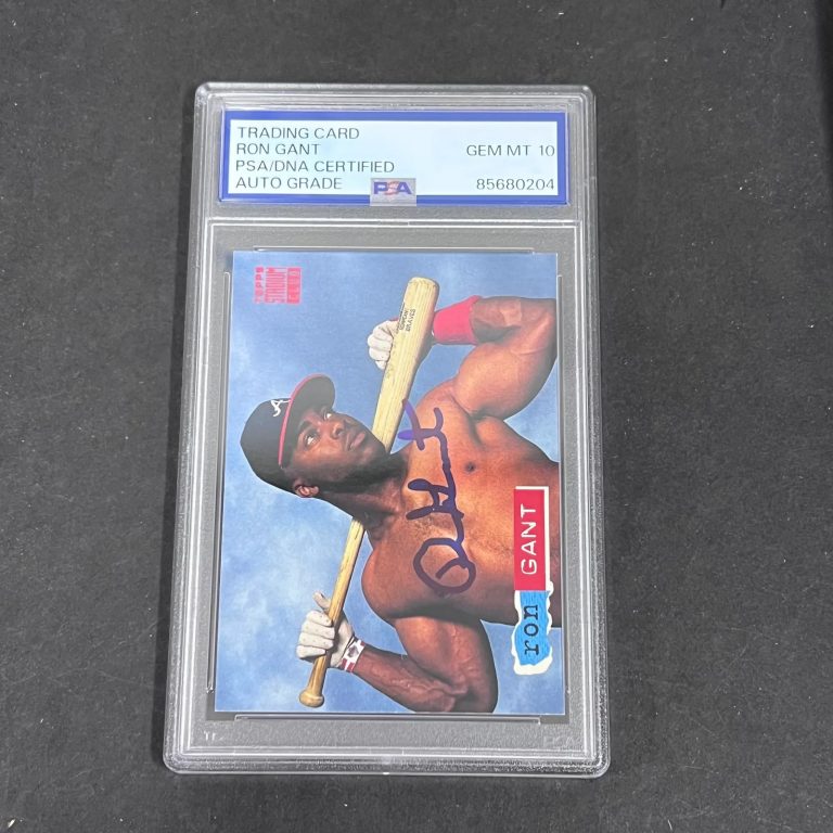 1994 Ron Gant Topps Stadium Club#123 Signed Card PSA 10 Autographed
