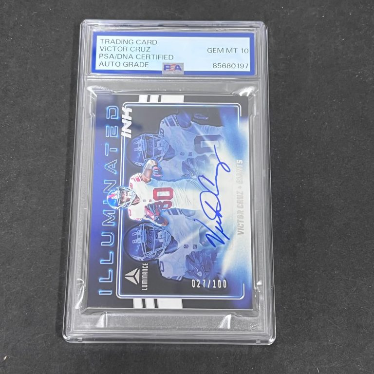 2025 Victor Cruz Panini Luminance#11-VCR Signed Card PSA 10 Autographed