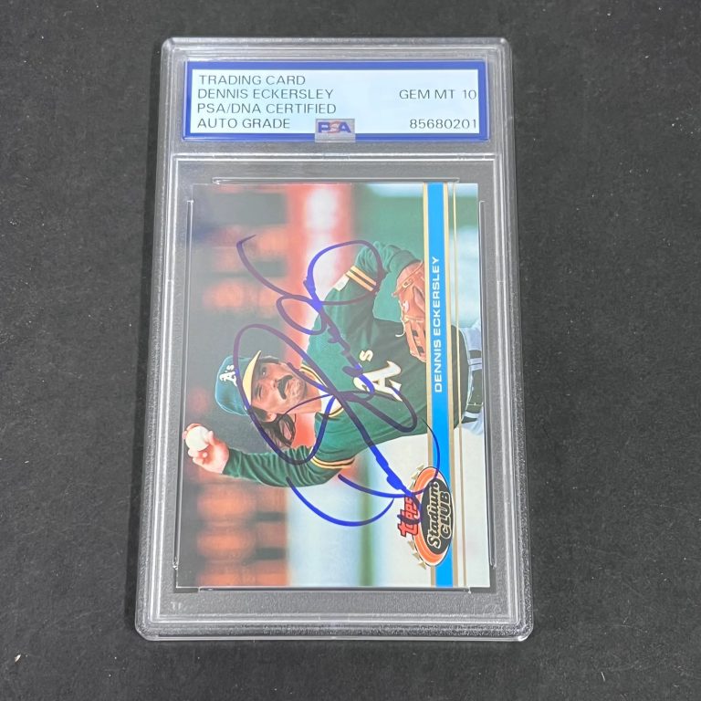 1976 Dennis Eckersley Topps Stadium Club#332 Signed Card PSA 10 Autographed