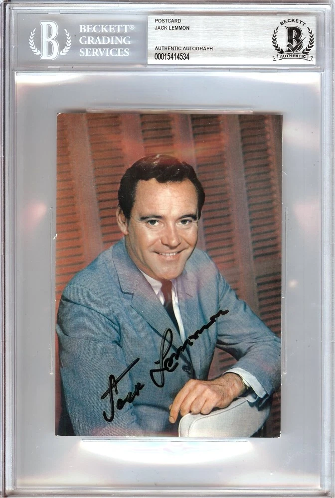 Jack Lemmon Signed Autographed Photograph Legendary Actor Beckett BAS 534