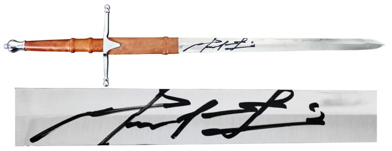 Mel Gibson Braveheart Signed 39.75 Inch William Wallace Sword with Sheath BAS