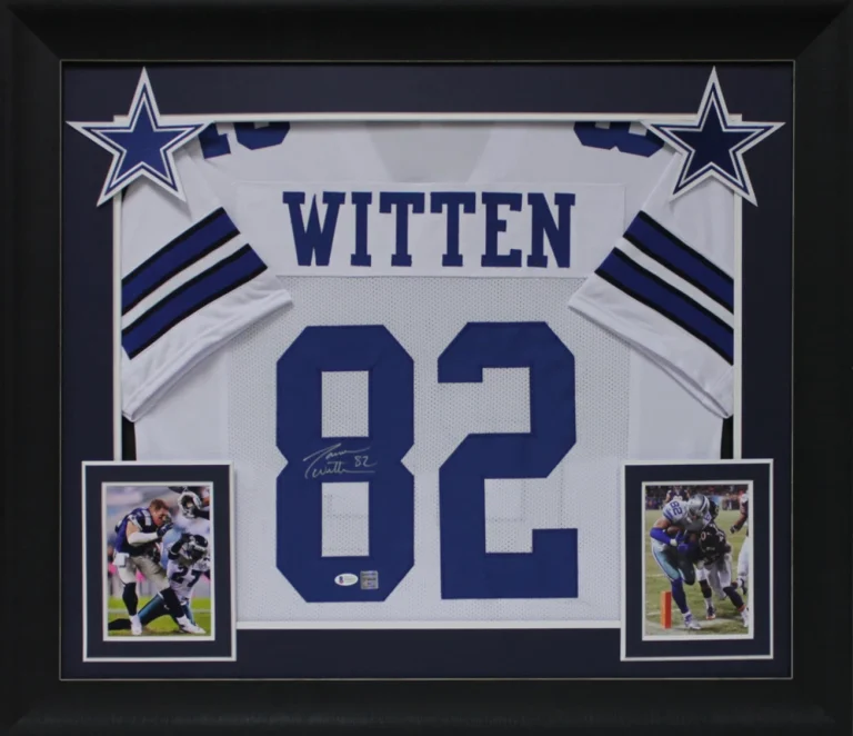 Jason Witten Authentic Signed White Pro Style Framed Jersey BAS Witnessed