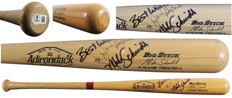 PHILLIES MIKE SCHMIDT SIGNED RAWLINGS BIG STICK PLAYER MODEL BAT BAS #BU55129 COLLECTIBLE MEMORABILIA