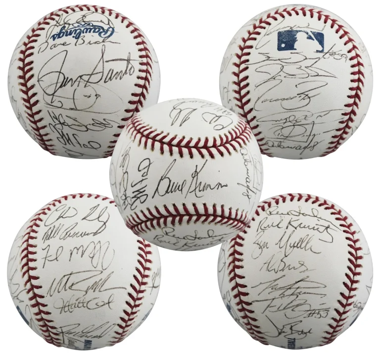 2002 Cubs (28) Santo, McGriff, Bellhorn +25 Signed OML Baseball BAS #AE64195
