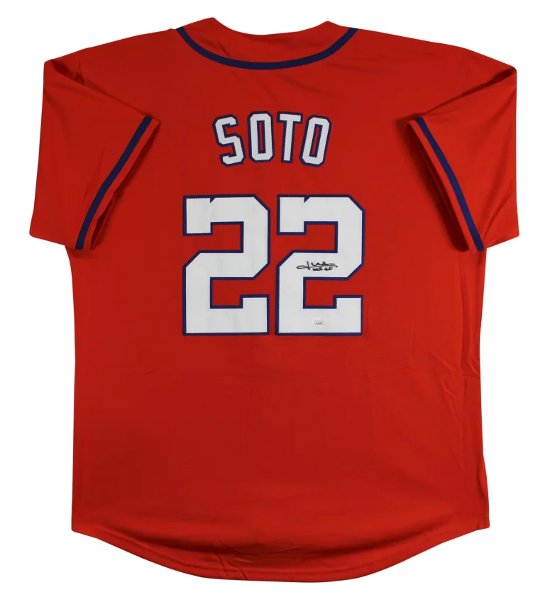 Juan Soto Authentic Signed Orange Pro Style Jersey Autographed JSA