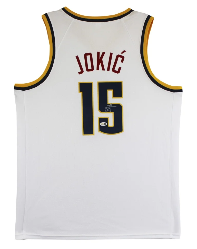 Nikola Jokic Authentic Signed White Pro Style Jersey Autographed JSA 3