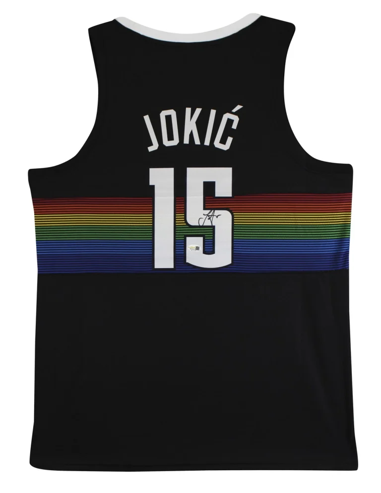 Nikola Jokic Authentic Signed Black Throwback Pro Style Jersey Autographed JSA