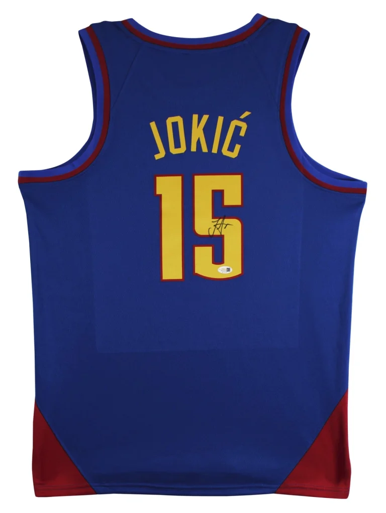 Nikola Jokic Authentic Signed Blue City Edition Pro Style Jersey Autographed JSA