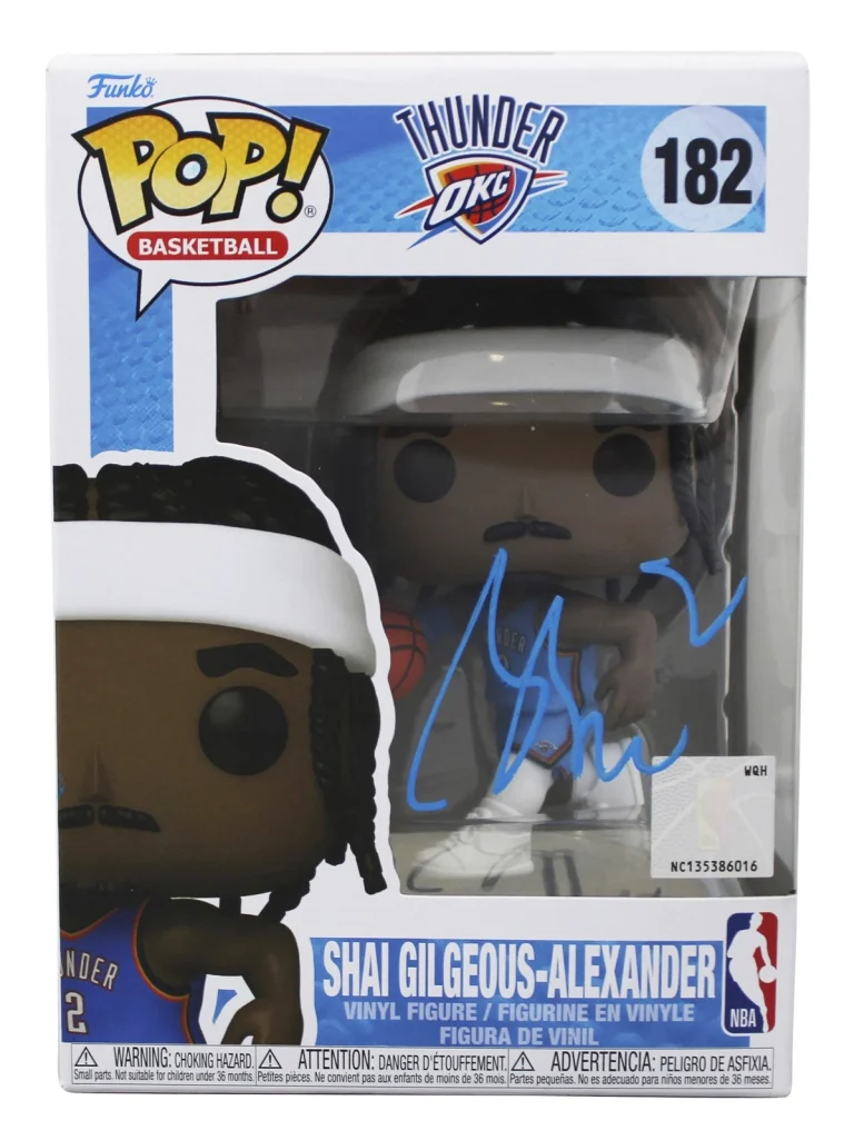 Thunder Shai Gilgeous-Alexander Signed #182 Funko Pop Vinyl Figure JSA #CA34711