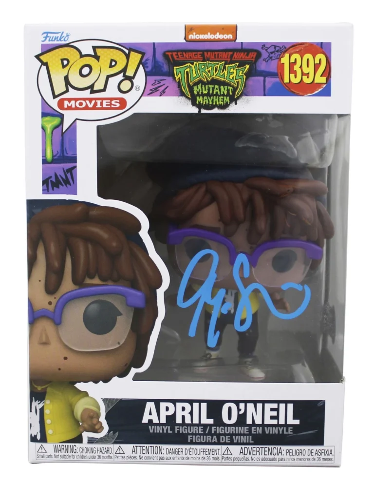 Ayo Edebiri TMNT Signed April O'Neil #1392 Funko Pop Vinyl Figure BAS #BR40961