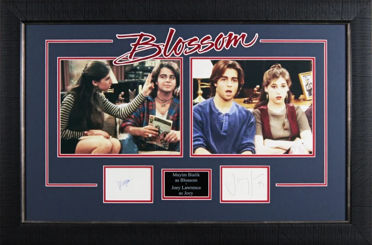 Bayim Bialik & Joey Lawrence Blossom Authentic Signed Framed Display BAS