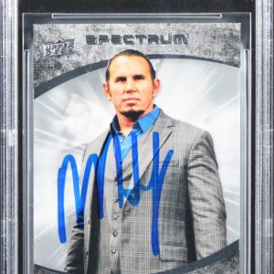 WWE Matt Hardy 2021 Upper Deck AEW Spectrum #86 Card Autographed BAS Slabbed