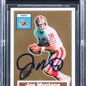 Joe Montana Signed 2005 Topps Turn Back The Clock #2 Card Auto 10! BAS Slabbed