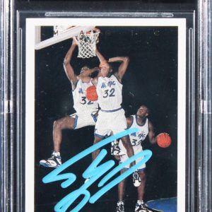 Shaquille O'Neal Signed 1992 Upper Deck Intl #220 RC Card Auto 10! BAS Slabbed