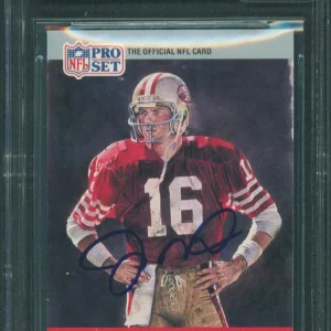 49ers Joe Montana Signed 1990 Pro Set MVPs #19 Card Auto Graded 10! BAS Slabbed