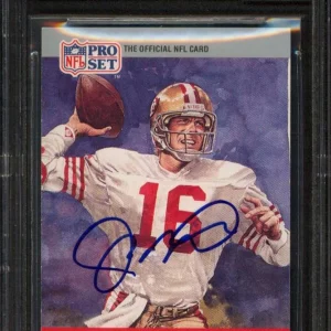49ers Joe Montana Signed 1990 Pro Set MVPs #24 Card Auto Graded 10! BAS Slabbed