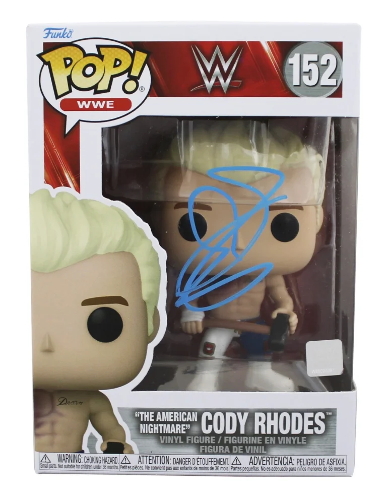 Cody Rhodes Authentic Signed WWE #152 Funko Pop Vinyl Figure BAS #BU89627