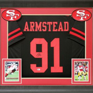 49ers Arik Armstead Authentic Signed Black Pro Style Framed Jersey BAS Witnessed