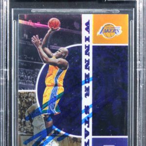 Shaquille O'Neal Signed 2019 Donruss Optic WS Purple #17 Card Auto 10! BAS Slab