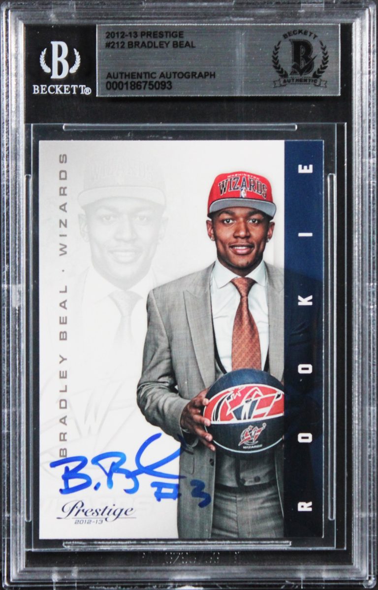 WIZARDS BRADLEY BEAL AUTHENTIC SIGNED 2012 PRESTIGE #212 ROOKIE CARD BAS SLABBED COLLECTIBLE MEMORABILIA