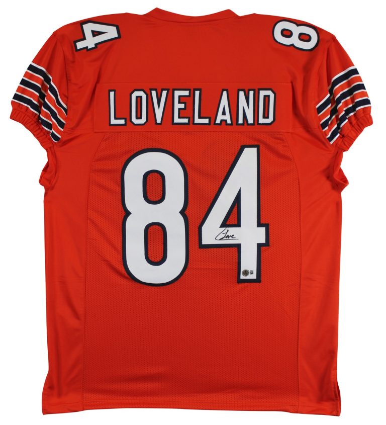 Colston Loveland Authentic Signed Orange Procut Style Jersey BAS Witnessed