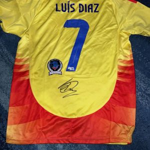 Luis Diaz Signed Columbia Soccer Jersey Legend Superstar Beckett