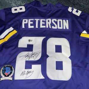 Adrian Peterson Signed Minnesota Vikings Jersey Legend Superstar Beckett