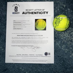 Rafael Nadal & Carlos Alcaraz Signed Official Penn Tennis Ball Stars Beckett LOA