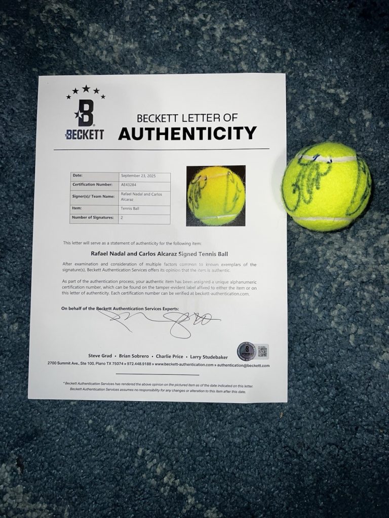Rafael Nadal & Carlos Alcaraz Signed Official Penn Tennis Ball Stars Beckett LOA