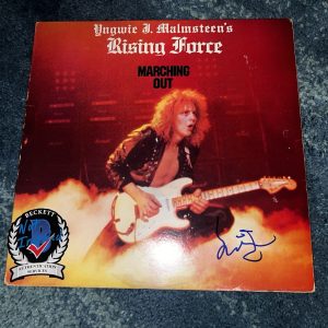 Yngwie Malmsteen Signed Rising Force Vinyl Heavy Metal Superstar Legend Beckett